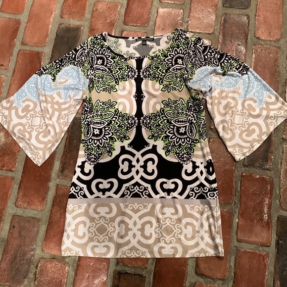 Pull-on, patterned knit dress. - Picture 1 of 5